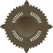 Ekena Millwork Haylynn Ceiling Medallion (Fits Canopies up to 1 1/4"), Hnd-Painted Rust, 29 1/8"OD x 1 1/4"ID x 4"P CM29HYRUS - alternate 4